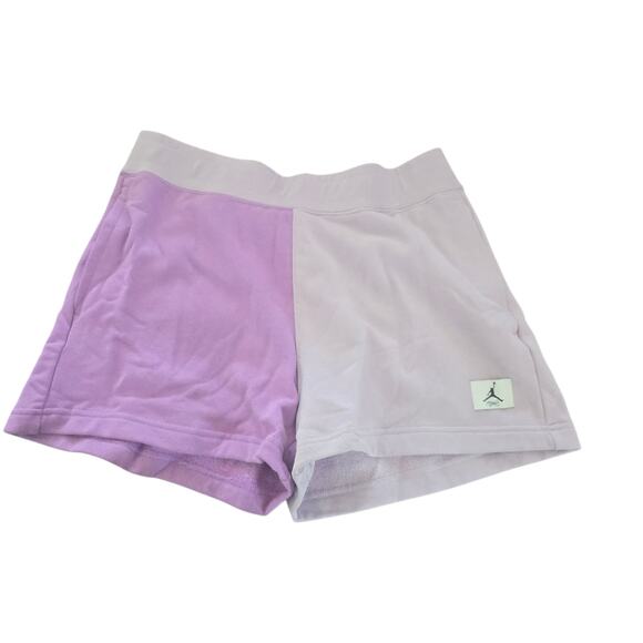 NWT! Women's Jordan Flight Fleece Color-Block Shorts Pink Purple XL - Picture 6 of 11